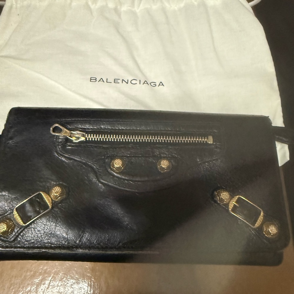 Balenciaga Black Leather Wallet